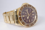 ROLEX VINTAGE YELLOW GOLD GMT ROOT BEER NIPPLE DIAL 1676 WATCH $36,000