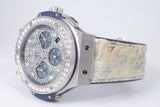 HUBLOT 41mm BIG BANG JEANS STAINLESS STEEL, FACTORY DIAMOND BEZEL WITH PAPERS 341.SL.2770.NR.1204.JEANS