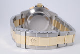 ROLEX 2001 SUBMARINER TWO TONE BLUE 16613LB BOX & PAPERS