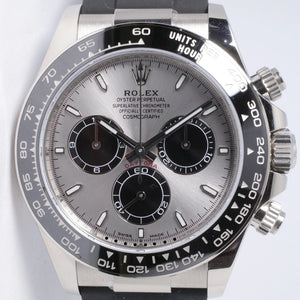 ROLEX 2025 WHITE GOLD DAYTONA OYSTER FLEX SILVER DIAL "GHOST" 126519LN BOX & PAPER $48,500
