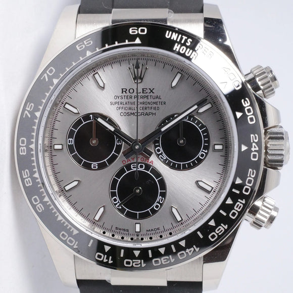 ROLEX 2025 WHITE GOLD DAYTONA OYSTER FLEX SILVER DIAL 