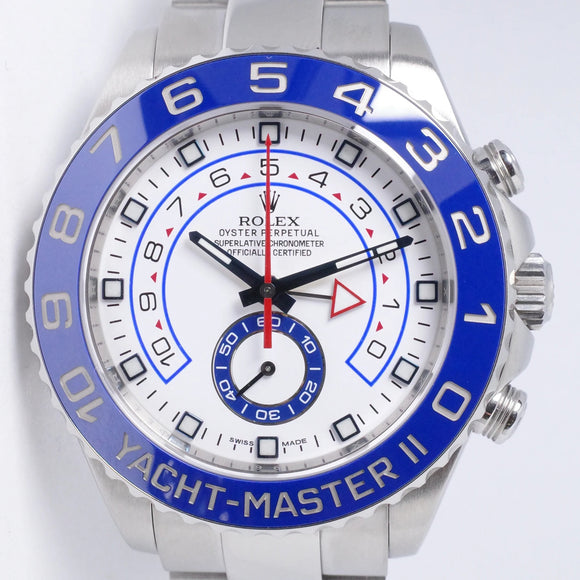 ROLEX 44mm YACHT-MASTER II STAINLESS STEEL 116680 MINT BOX & PAPERS $15,975