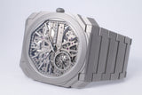 BVLGARI TITANIUM OCTO FINISSIMO SKELETON 8 DAYS 103610 BOX & PAPERS $16,500