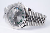 ROLEX 2025  NEW DATEJUST 41 SLATE GREEN ROMAN "WIMBLEDON" DIAL 126334 BOX & PAPERS