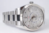 ROLEX 2017 SKY-DWELLER STAINLESS STEEL 326934 WHITE DIAL BOX & PAPERS