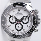 ROLEX NEW / NOS 2020 DAYTONA STAINLESS CERAMIC BEZEL WHITE DIAL 116500 BOX & PAPERS