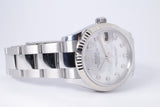 ROLEX 31mm DATEJUST FLUTED BEZEL OYSTER BRACELET MOTHER OF PEARL DIAMOND DIAL 278274 MINT BOX & PAPERS $12,500