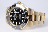 ROLEX 2021 41mm YELLOW GOLD SUBMARINER 126618 BOX & PAPERS $37,500