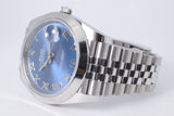 ROLEX NEW 2026 DATEJUST 41 FLAT BEZEL BLUE ROMAN DIAL JUBILEE BRACELET 126300 MINT BOX & PAPERS $11,900