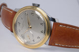 NAOYA HIDA & CO. TWO TONE STAINLESS STEEL & YELLOW GOLD Type7D-7 GERMAIN SILVER DIAL BOX & PAPERS