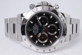 ROLEX 2014 DAYTONA STAINLESS STEEL BLACK DIAL 116520 NEAR MINT BOX & PAPERS