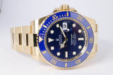 ROLEX 2023 41mm YELLOW GOLD SUBMARINER BLUE 126618 LIKE NEW UNWORN BOX & PAPERS