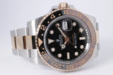 ROLEX 2019 TWO TONE GMT MASTER II ROSE GOLD & STEEL ROOT BEER 126711 BOX & PAPERS $16,975