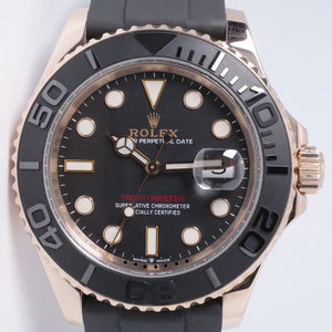 ROLEX 2019 40mm YACHTMASTER ROSE GOLD EVEROSE OYSTER FLEX 126655 BOX & PAPERS $25,975