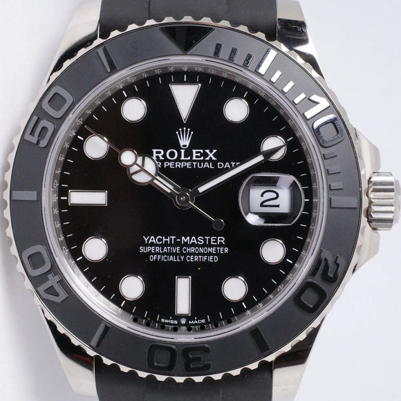 ROLEX 2022 NEW WHITE GOLD YACHT-MASTER 42 226659 BOX & PAPERS