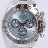 ROLEX PLATINUM DAYTONA ICE BLUE  DIAL CERAMIC CHOCOLATE BEZEL 126506 BOX & PAPERS $115,000