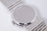 PIAGET LADIES WHITE GOLD DIAMOND AND EMERALD DIAL DRESS WATCH