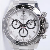 ROLEX DAYTONA STAINLESS STEEL & CERAMIC BEZEL WHITE DIAL 126500 BOX & PAPERS $34,500
