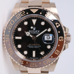 ROLEX 2019 EVEROSE ROSE GOLD ROOTBEER GMT CERAMIC BOX & PAPERS 126715 $35,500