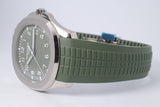 PATEK PHILIPPE NEW 2022 WHITE GOLD AQUANAUT KHAKI GREEN DIAL 5168G BOX & PAPERS