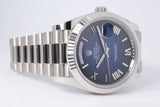 ROLEX NEW 2024 WHITE GOLD DAY DATE BLUE OMBRE DIAL 228239 BOX & PAPERS $48,975