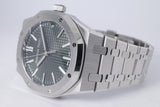 AUDEMARS PIGUET NEW 2023 41mm ROYAL OAK GREEN 50TH ANNIVERSARY 15510ST BOX & PAPERS