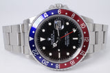 ROLEX 1990 GMT MASTER PEPSI, TRITIUM DIAL 16700 WATCH & CPO CARD