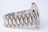 ROLEX WHITE GOLD 41MM DAY DATE II SILVER DIAMOND DIAL 218239 BOX & PAPERS $30,500