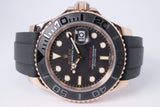 ROLEX EVEROSE YACHTMASTER OYSTER FLEX ORIGINAL 116655 FRESH SERVICE MINT BOX & PAPERS