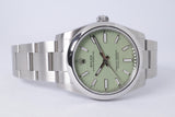 ROLEX 2025 NEW 34mm OYSTER PERPETUAL PISTACHIO DIAL 124200 BOX AND PAPERS $8,500