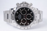 ROLEX 2014 DAYTONA STAINLESS STEEL BLACK DIAL 116520 NEAR MINT BOX & PAPERS $20,800