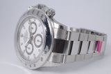 ROLEX NEW / NOS STAINLESS STEEL DAYTONA COSMOGRAPH WHITE DIAL, FULL STICKERS COMPLETE SET 116520 BOX PAPERS