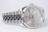 ROLEX 2025 NEW DATEJUST 41 SILVER DIAL, FLUTED, JUBILEE BRACELET 126334 BOX & PAPERS