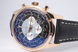 BREITLING ROSE GOLD TRANSOCEAN CHRONOGRAPH UNITIME RB0510 BOX & PAPERS