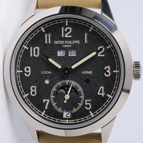 PATEK PHILIPPE WHITE GOLD COMPLICATIONS ANNUAL CALENDAR TRAVEL TIME 5326G MINT BOX & PAPERS