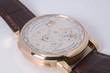 A. LANGE & SOHNE ROSE GOLD LANGE 1 TIME ZONE MINT 136.032 COMPLETE BOX & PAPERS $33,500