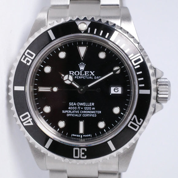 ROLEX SEA DWELLER STAINLESS STEEL 16600WATCH & BOX SET $7,250