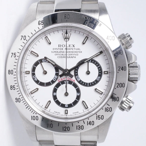 ROLEX ZENITH DAYTONA COSMOGRAPH WHITE DIAL U SERIAL 