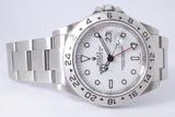 ROLEX 40mm EXPLORER II WHITE POLAR DIAL 16570 BOX & PAPERS