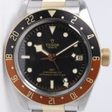 TUDOR 2022 BLACK BAY GMT ROOT BEER TWO TONE 79833MN BOX & PAPERS