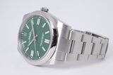 ROLEX 2021 41mm OYSTER PERPETUAL GREEN DIAL MINT 124300 BOX & PAPERS