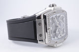 HUBLOT SPIRIT OF BIG BANG MOON PHASE TITANIUM WHITE DIAMOND BOX & PAPERS $10,975