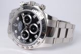 ROLEX WHITE GOLD DAYTONA BLACK DIAMOND DIAL 116509 BOX & PAPERS