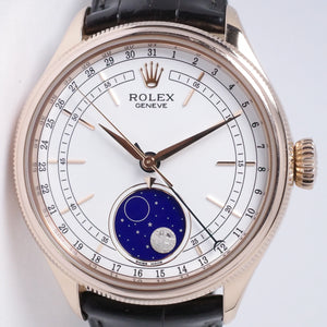 ROLEX 2018 ROSE GOLD CELLINI MOONPHASE MINT 50535 BOX & PAPERS $22,500