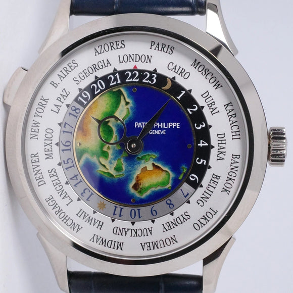 PATEK PHILIPPE NEW 2025 WHITE GOLD WORLD TIME COMPLICATION CLOISEONNE DIAL 5231G BOX & PAPERS $106,000