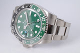 ROLEX NEW 2025 WHITE GOLD GMT MASTER II "LEFTY" "DESTRO" GREEN DIAL 126729 BOX & PAPERS126729VTNR $49,500