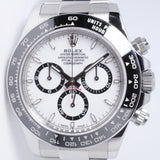 ROLEX 2024 NEW DAYTONA WHITE PANDA STAINLESS STEEL 126500 BOX & PAPERS