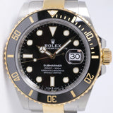ROLEX NEW 2022 UNWORN 41mm SUBMARINER TWO TONE BLACK DIAL 126613 BOX & PAPERS