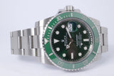 ROLEX 2020 GREEN SUBMARINER HULK MINT UNPOLISHED 116610LV BOX & PAPERS $20,800