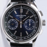 PATEK PHILIPPE 2020 PLATINUM MANUAL CHRONOGRAPH BLUE DIAMOND DIAL 5170P BOX & PAPERS $107,000